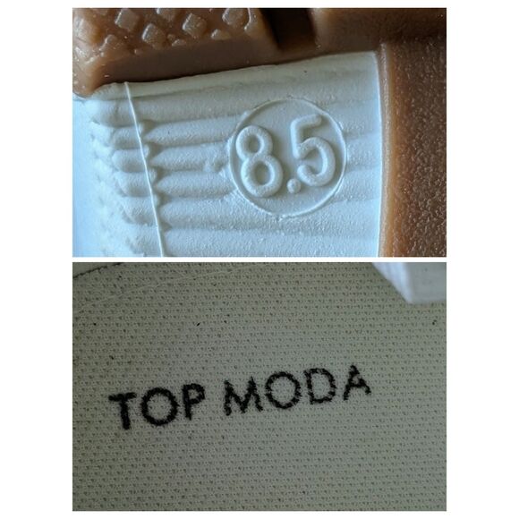 NWOT   Top Moda rhinestone platform lace-up sneakers   Sz  8.5 - Picture 2 of 8